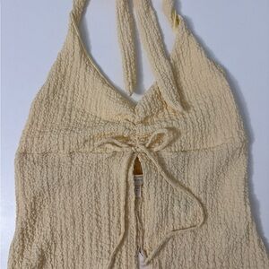 See You Monday Textured Halter Top